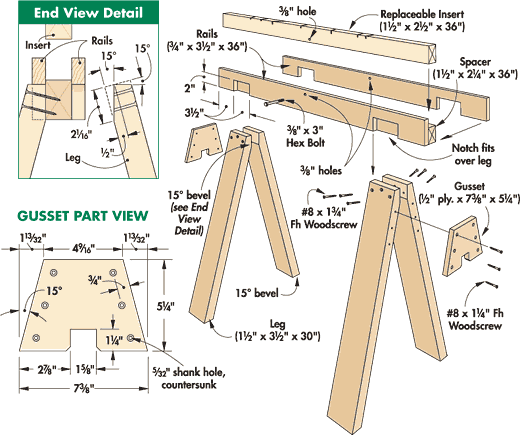 Diy Sawhorse Plans Plans DIY Free Download Making Swing Frame 