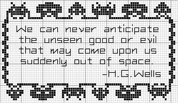 Space Invaders Cross Stitch Pattern Make Stitch cross invaders space pattern sampler funny rainbow quote pdf sold