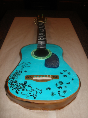 Guitar-shaped birthday cake Make: DIY Projects, How-Tos ...