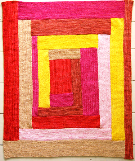 Knit Log Cabin Baby Blanket Make: