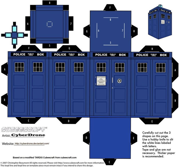 print and fold dr who icons and characters make fold maker