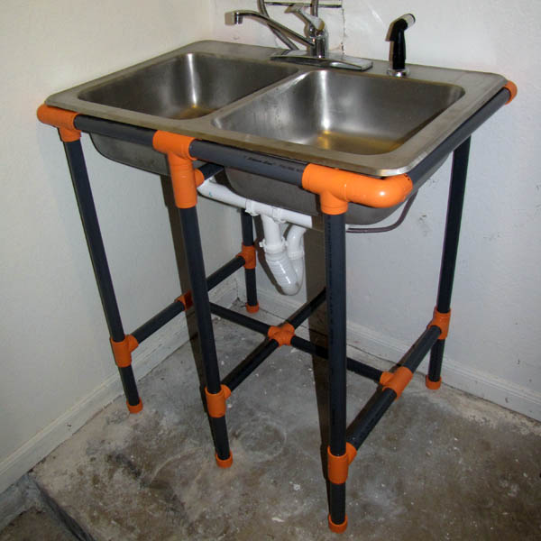 Make: Projects - PVC utility sink stand - Make: Make: