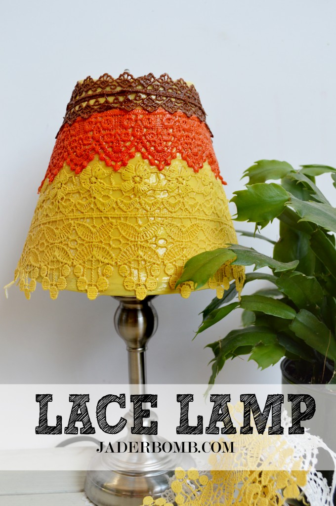 Decoupaged Lace Lamp Make