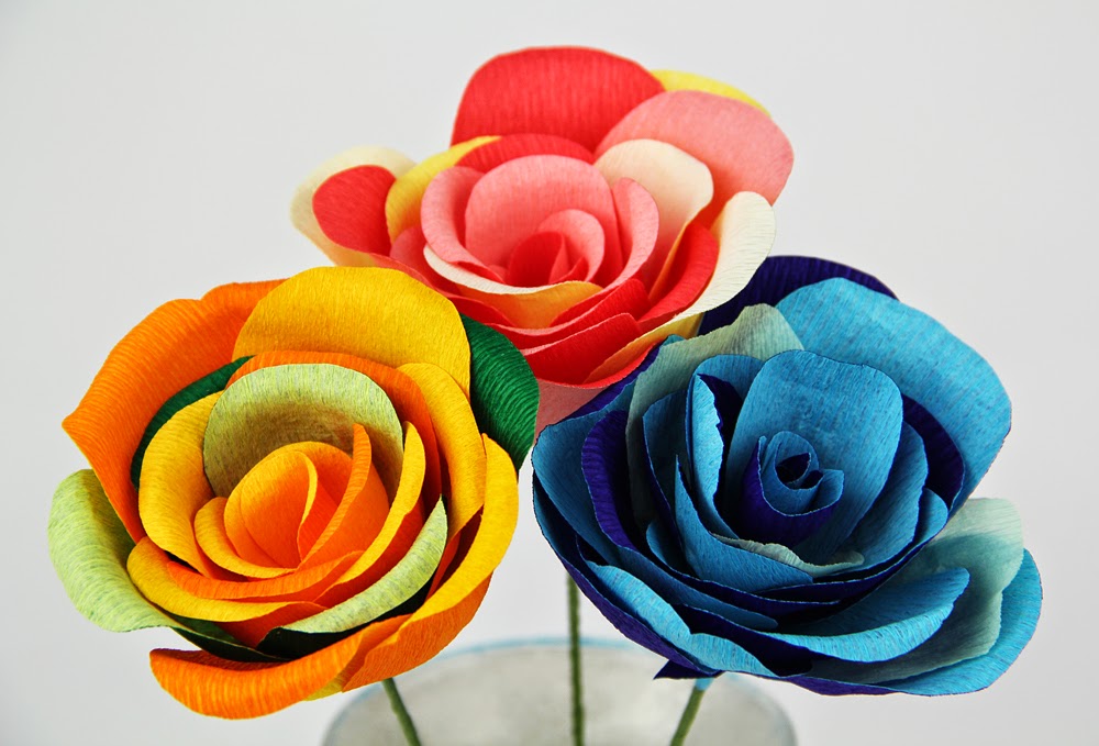 DIY Colorful Paper Flowers Make