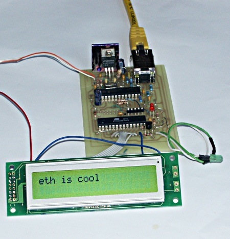 LCD display with ethernet interface - Make: