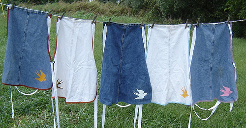 Reconstruct Apron Refashioned Jeans Apron - Make: