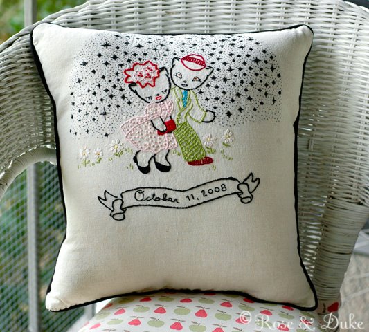 Embroidered Wedding Pillow Make