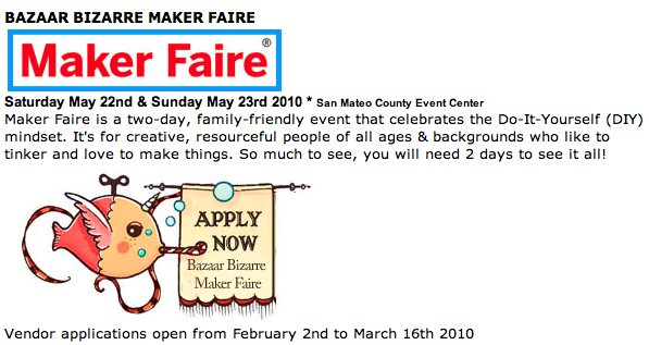Apply Now: Bazaar Bizarre for Maker Faire Bay Area - Make: