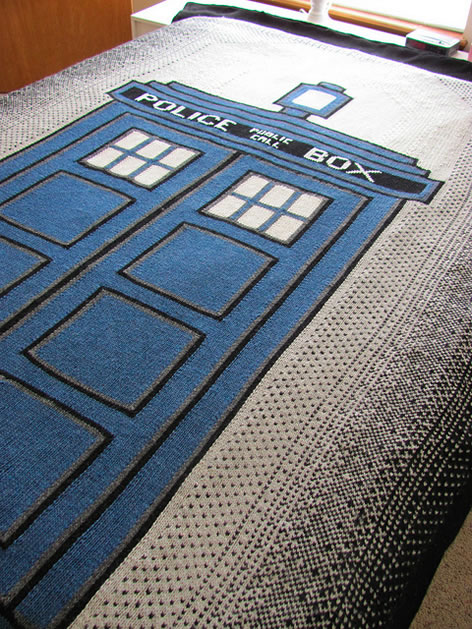 Tardis Knitting Pattern Knit TARDIS Blanket - Make: