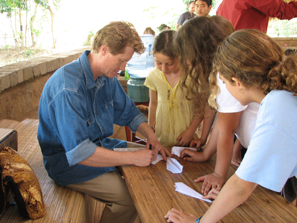 The Paper Airplane Guy with Students