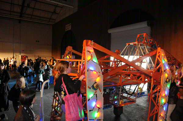 Russell the Rave Raffe at Maker Faire Bay Area