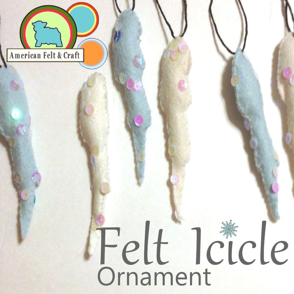 DIY Felt Icicle Ornaments Make